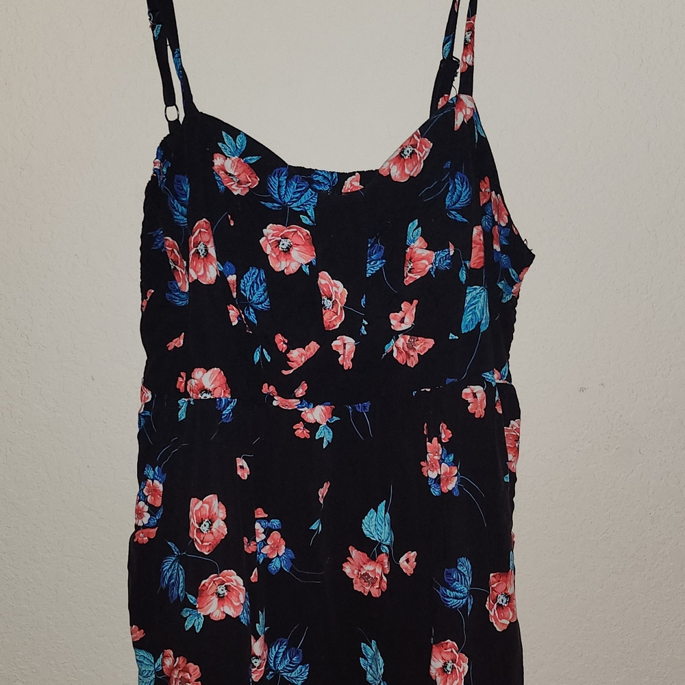 Torrid Black Floral Skater Dress